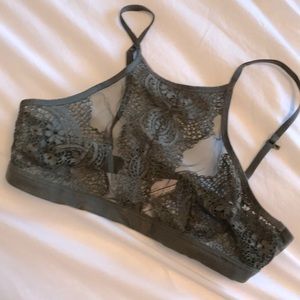 Victoria’s Secret sheer lace bralette, size S.